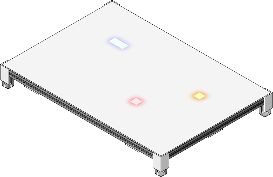 Translucent board game assistance system